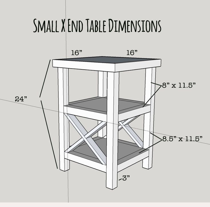 Makeover Monday_ Small X End Table + Free Plans!